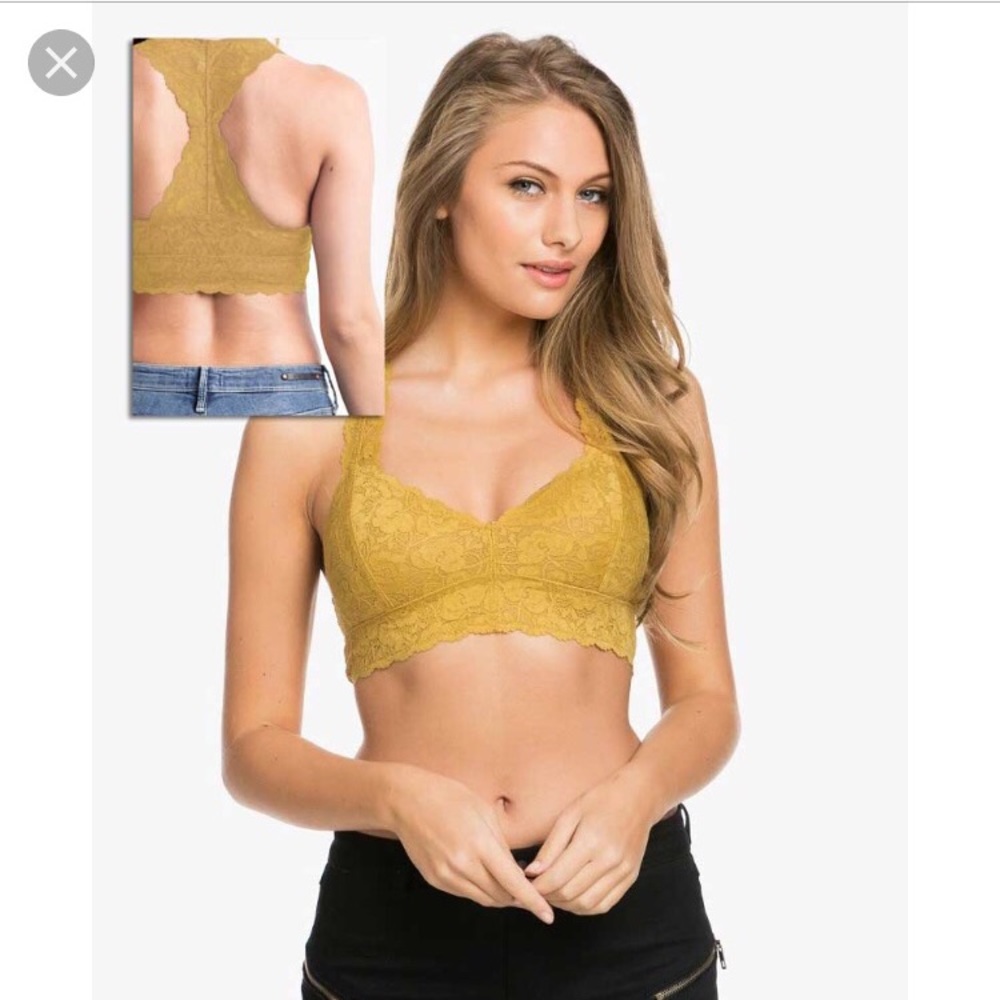 Gold/ Mustard color bralette. Spring!!!!!